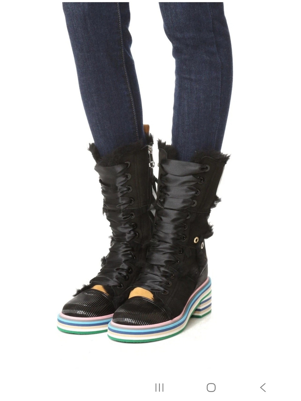 MAISON MARGIELA Ankle SHEARLING Boot $1150 SIZE US 7 NWB - Picture 2 of 12